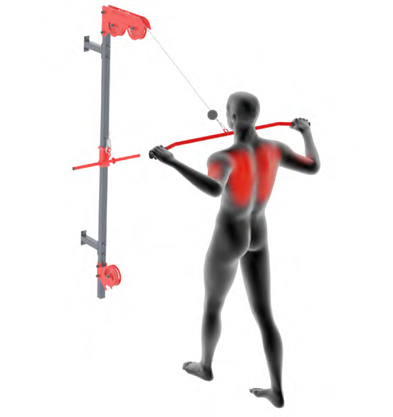Mannequin sur un câble - Tirage de câble en position debout