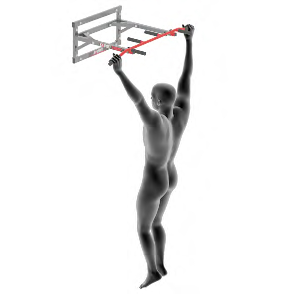 Mannequin sur la barre de traction - Tirage scapulaire