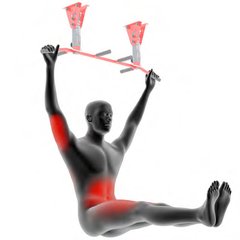 Mannequin sur une barre de traction - Maintien de la position en L-Sit